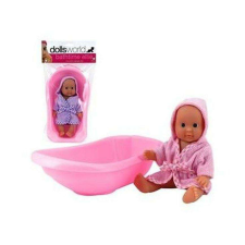 Dolls World Baba, 17,5 cm, babakáddal, fürdethető, 2 féle baba