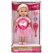 Dolls World Magyarul beszélő Charlotte, rózsaszín ruhában baba