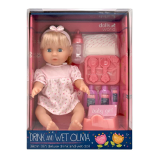  Dolls World Olivia baba 38 cm fésülhető, iszik-pisil funkcióval baba