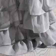  Dolly fodros fényáteresztő függöny Acélszürke 140x250 cm lakástextília