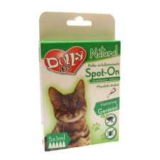 Dolly Natural bolha és kullancsriasztó spot on macskák részére 5x1ml élősködő elleni készítmény macskáknak