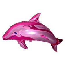  Dolphin Pink, Delfin fólia lufi 61 cm (WP) party kellék
