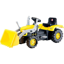 Dolu Pedálos gyerek Traktor markolófejjel 106cm - sárga-fekete lábbal hajtható járgány