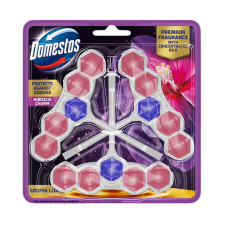 DOMESTOS Aroma Lux WC frissítő blokk, Hibiscus Charm, koncentrált illóolajokkal (3x50 g) tisztító- és takarítószer, higiénia
