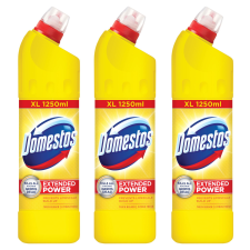 DOMESTOS Extended Power Citrus Fresh sűrű, fertőtlenítő hatású Tisztítószer 3x1250ml tisztító- és takarítószer, higiénia