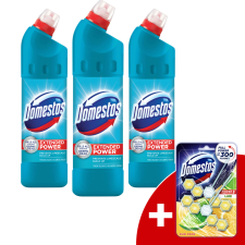 DOMESTOS Extended Power fertőtlenítő hatású folyékony Tisztítószer Atlantic 3x750ml + Ajándék Domestos WC rúd tisztító- és takarítószer, higiénia