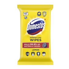 DOMESTOS higiénikus fertőtlenítő kendő Lemon 60db-os higiéniai papíráru