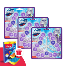 DOMESTOS Power5 WC frissítő blokk Lavender (9x50g) + Ajándék Vileda Szivacs tisztító- és takarítószer, higiénia