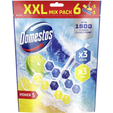 DOMESTOS Power5 WC frissítő blokk, Lime / Ocean 6 × 50 g tisztító- és takarítószer, higiénia