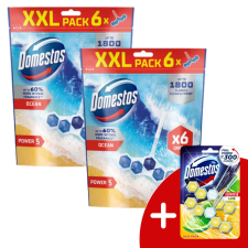 DOMESTOS Power5 WC frissítő blokk Ocean (12x50g) + Ajándék Domestos Duo WC blokk tisztító- és takarítószer, higiénia