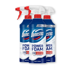DOMESTOS Power Foam Arctic Fresh WC és fürdőszoba tisztító hab (3x650 ml) tisztító- és takarítószer, higiénia