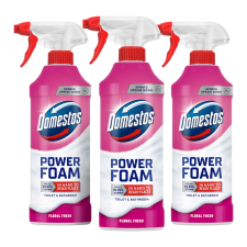DOMESTOS Power Hab spray Floral Fresh 3x435ml tisztító- és takarítószer, higiénia