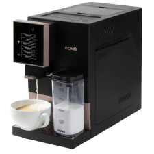 DOMO , automata eszpresszógép, 19 rúd, ideális minden kávéspecialitáshoz, 125 g-os kávébabtartály, beépített daráló, 400 ml-es tejtartály, Thermoblock rendszer, gyors melegítés, állítható kávé kávéfőző