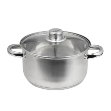 Domotti Rozsdamentes fazék 1,6 l, üveg fedővel 16 cm edény