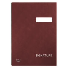  DONAU Aláírókönyv, A4, 19 elválasztó lappal, karton, DONAU, vörös aláírókönyv