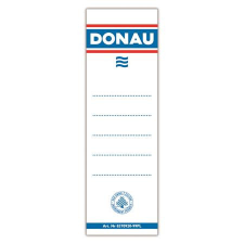 DONAU Cserecímke, iratrendezőhöz, kétoldalas, 48x153 mm, DONAU, fehér etikett