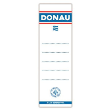  DONAU Cserecímke, iratrendezőhöz, öntapadó, 54x153 mm, DONAU, fehér információs címke