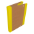 DONAU Füzetbox donau life a/4 3 cm karton tépőzárral neon sárga-barna u2074001fsc-11