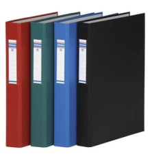 DONAU Gyûrûs könyv, 4 gyûrû, 40 mm, A4, PP/karton, DONAU, piros mappa