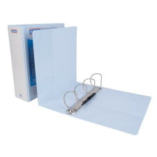 DONAU Gyűrűs könyv, panorámás, 4 gyűrű, D alakú, 100 mm, A4, PP, DONAU,  fehér gyűrűskönyv