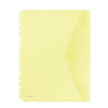 DONAU Irattartó tasak, A4, PP, patentos, lefűzhető, DONAU, sárga