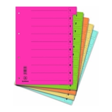 DONAU karton elválasztó lapok, mikroperforált, A4, vegyes színek lefűző