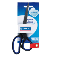 DONAU Olló irodai donau soft grip 16,5 cm fekete-kék u7922301pl-10 olló