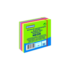 DONAU Öntapadó jegyzettömb DONAU 76x76 mm 400 lap vegyes neon színek zöld post-it