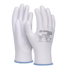DONAU Szerelőkesztyű, PU, DONAU "Safety", 9/L méret, fehér