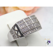  Donna white rodium antiallergén pecsétgyűrű tűcirkon kövekkel gyűrű