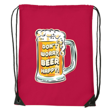 Dont worry, beer happy - Sport táska piros tornazsák
