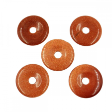 Donut (fánk) medál - barna napkő /goldstone medál