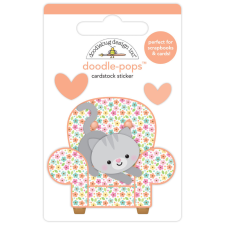 Doodlebug Design Díszítőelem - Pretty Kitty - Cozy Kitty - Doodle-Pops (1 db) matrica
