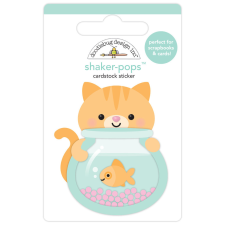 Doodlebug Design Díszítőelem - Pretty Kitty - Curious Kitty - Shaker-Pops (1 db) matrica