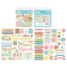 Doodlebug Design Kivágatok - Seaside Summer - Chit Chat (1 csomag) matrica