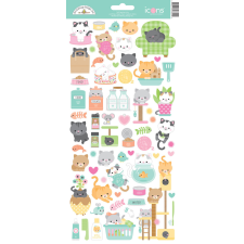 Doodlebug Design Matrica - Pretty Kitty - Icons Stickers (1 ív) matrica
