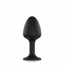 Dorcel Geisha Plug Diamond XL - fehér köves anál dildó (fekete) anál