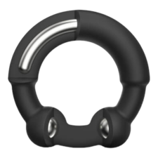 Dorcel Stronger Ring - fém betétes péniszgyűrű (fekete) péniszgyűrű