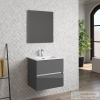  Dorian 60 cm-es Onix New mosdó és 2 fiókos alsószekrény kombináció,fényes szürke M0591120302152
