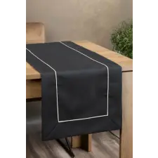  Dorita fekete asztali futó Fekete 40x200 cm lakástextília
