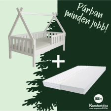  Dorka fehér 80x160 házikó gyerekágy + ajándék habmatrac gyermekbútor