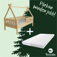  Dorka natúr 80x160 házikó gyerekágy + ajándék habmatrac gyermekbútor