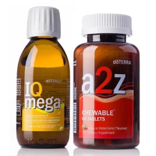 doTERRA A2Z Chewable rágótabletta és IQ Mega folyékony omega-3 táplálékkiegészítő - doTERRA 2 db (a2z Chewable™ + IQ Mega™) vitamin és táplálékkiegészítő