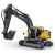 Double E DoubleE Volvo EC160E, 1:16, 17 csatornás, LED hangok, RTR alkalmazás, programozó készlet (4260463525854)