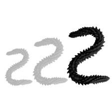 DoublePlayz Scolop L – prémium dupla dildó, 60 cm hosszú, fekete műpénisz, dildó