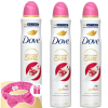 DOVE Advanced Care Go Fresh női izzadásgátló Dezodor Pomegranate & Lemon Verbena Scent 3x200ml + Ajándék Hajpánt