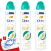 DOVE Advanced Care Go Fresh Pear &amp; Aloe Vera Scent Izzadásgátló 3x150ml + Ajándék Manikűr készlet