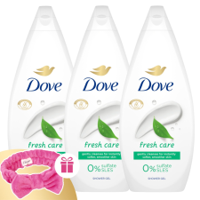 DOVE Fresh Care Krémtusfürdő 3x720ml + Ajándék Hajpánt kozmetikai ajándékcsomag