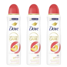DOVE Go Fresh Peach &amp; White blossom Izzadásgátló aeroszol 3x150ml dezodor