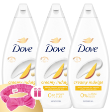 DOVE Krémtusfürdő Creamy Indulge 3x720ml + Ajándék Hajpánt kozmetikai ajándékcsomag
